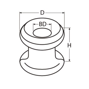 Edelstahl-Planenknopf 11 x 10 mm