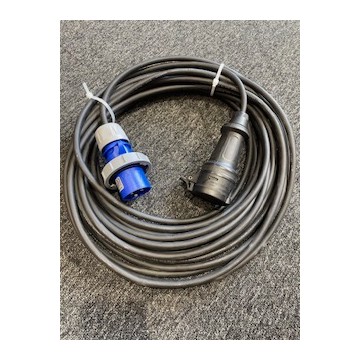 Rallonge avec câble immergeable répondant à la norme AD8 CEE/SUI 3 poles, 15m