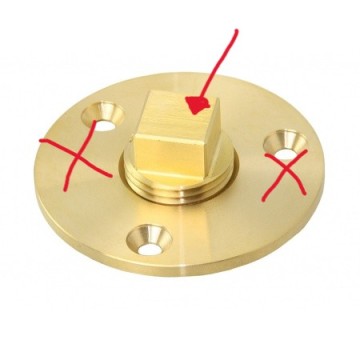 Bouchon de nâble en laiton poli Ø19 mm