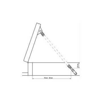 Ressort de capot inox 222mm x 11mm