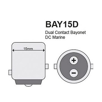 LED Glühbirne BAY15d 12-24V 2.5W 48LED 200L