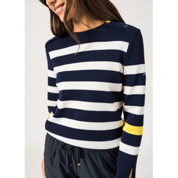 Pull esprit marin en laine Saint James Aix
