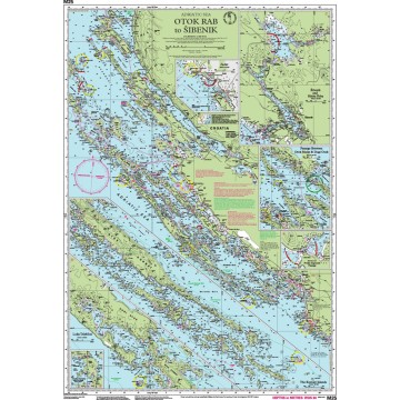 Carte Imray M25 Croatie, Otok Rab to Sibenik