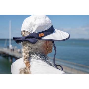 Casquette anti-UV femme \"Bauloise\" Blanc Taille unique réglable
