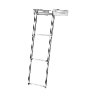 Echelles téléscopiques 4 marches inox 316 pour plate-forme