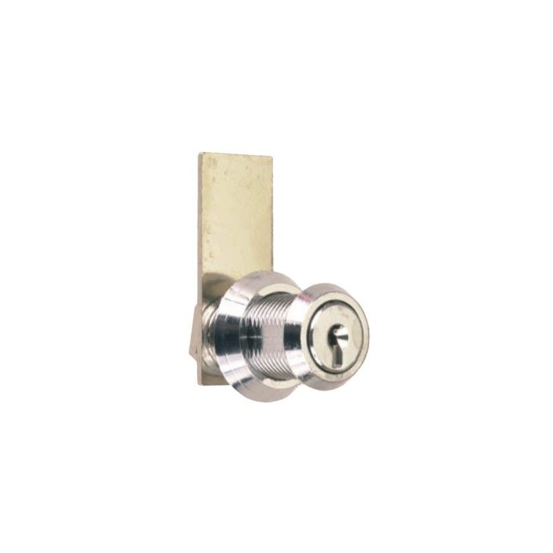 Serrure Batteuse, cylindre laiton chromé 26mm, 2 clés Serrure Batteuse, cylindre laiton chromé 26mm, 2 clés