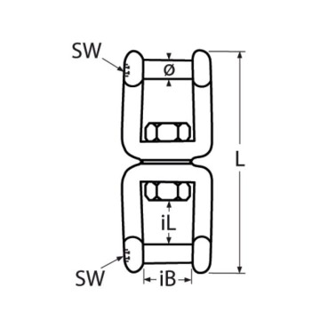 Wirbelschäkel aus rostfreiem Stahl
