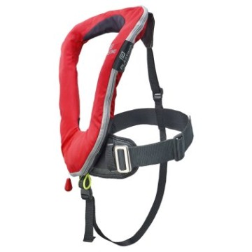 Automatisch aufblasbare Junior-Rettungsweste 2050 kg EVO-J, rot, mit Gurtzeug und Beinschlaufe
