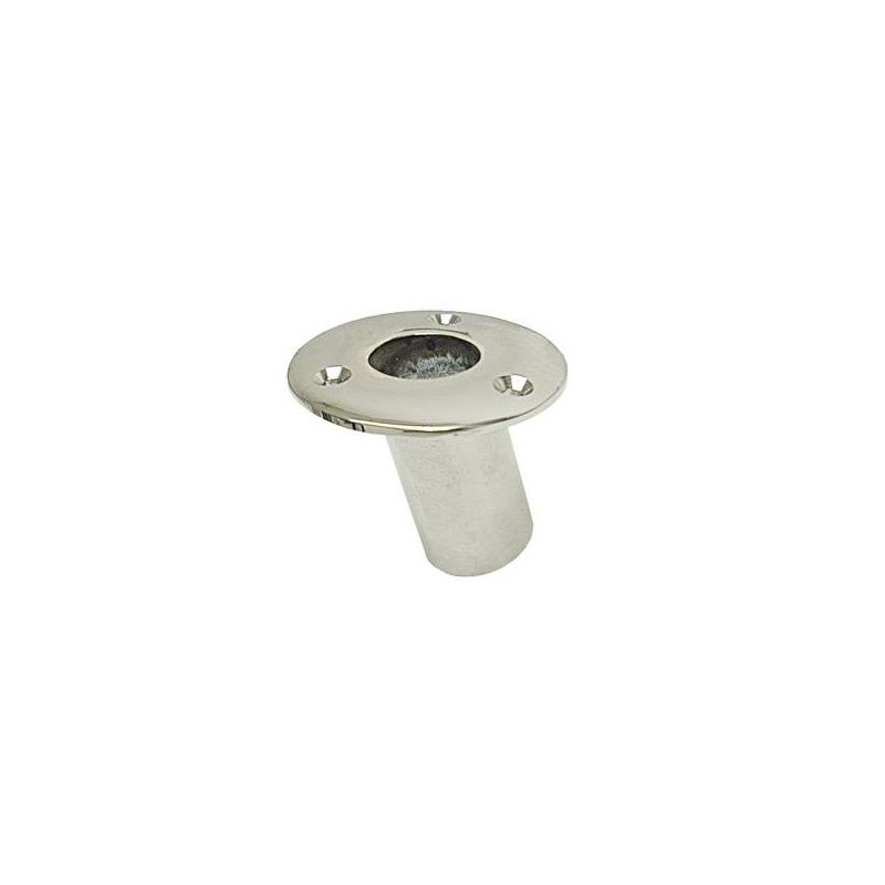 Embase inclinée 30° hampe inox Ø25x60 Embase inclinée 30° hampe inox Ø25x60