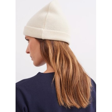 Bonnet Saint-James uni en pure laine adulte Ecru