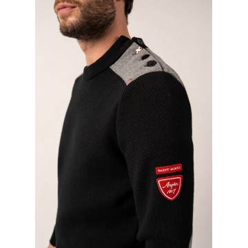 Pull Saint James pour homme, Moraine Arpin, Noir