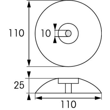Ruderanoden Magnesium Ø110mm (X2)