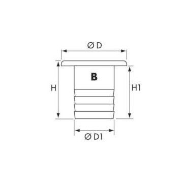 Nâble en inox + bouchon pour eaux noires ou carburant