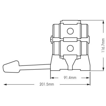 Pompe d'évier à pied droit / double effet