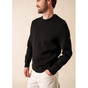 Saint James Seemanns Pullover, Cancale, Schwarz