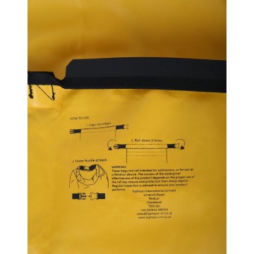 Sac étanche, jaune, tube Typhoon Seaton