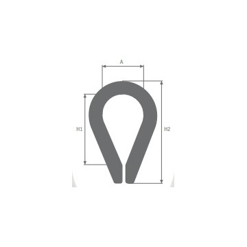 Offene Kauschen aus rostfreiem Stahl