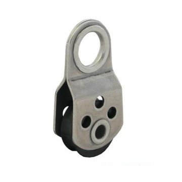Drahtseilblock aus rostfreiem Stahl, einfach für Tau bis 5mm