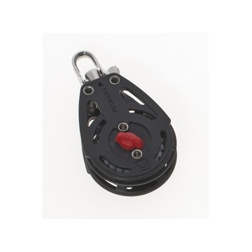 Rätschblock, einfach, automatisch/manuell, Wirbelschäkel Viadana Rollen Ø57mm Tau Ø10mm