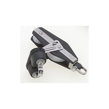 Poulie violon à billes avec taquet, manille et ringot Viadana Ø45mm corde Ø10mm