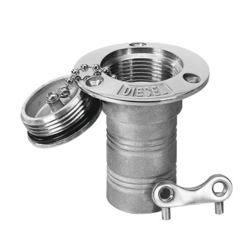Nâble en inox + bouchon pour eaux noires ou carburant