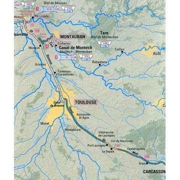 Karte der Wasserstraßen Frankreichs