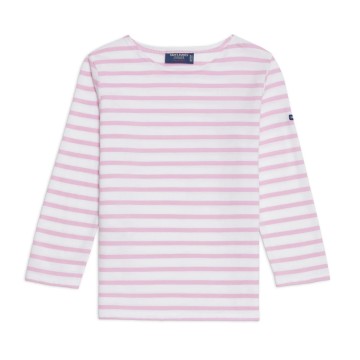 Streifenshirt Saint James Minquiers Kinder, Schnee/Perlmutt