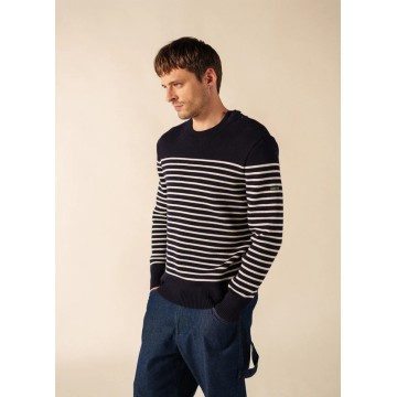 Saint James Seemanspullover, Binic, Marineblau/Phosphoreszierend