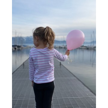 Streifenshirt Saint James Minquiers Kinder, Schnee/Perlmutt