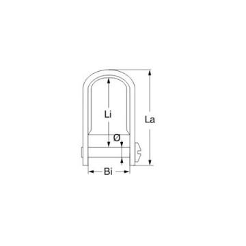 Manille droite inox emboutie