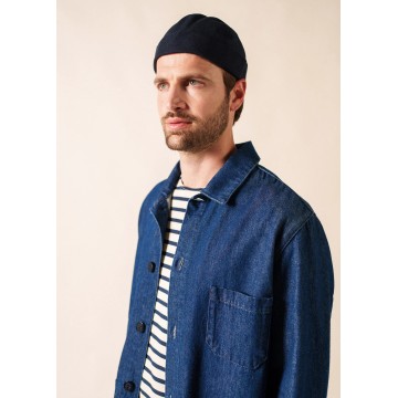 Bonnet Saint-James en coton Miki Canevas Navy, TU