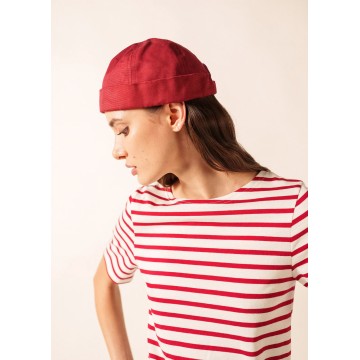 Bonnet Saint-James en coton Miki Canevas Brique, TU