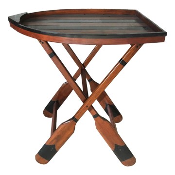 Table d'appoint en forme de barque, pieds - rames