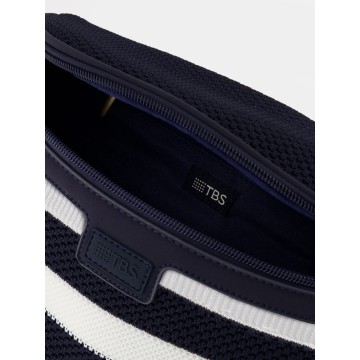 Streifenmuster-Tasche in Marineblau und Weiß TBS JAZABAN