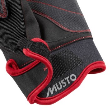 Gants de voile Musto Performance doigts courts 2.0, Noir