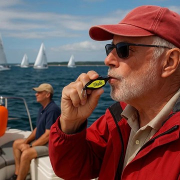 Sifflet puissant avec cordon pour le cou rouge