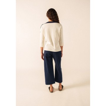 Pullover Marin Isabelle Ballu "Latsia", Saint James, Ecru/Navy