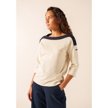 Pullover Marin Isabelle Ballu "Latsia", Saint James, Ecru/Navy
