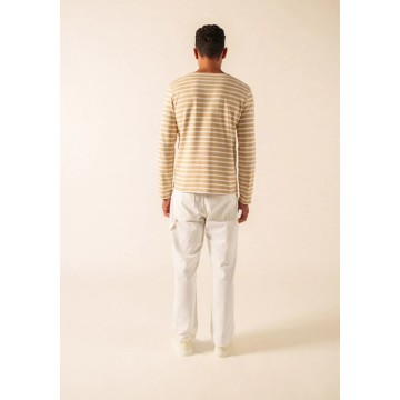 Marinière Saint-James Meridien, manches longues, Toile/Neige