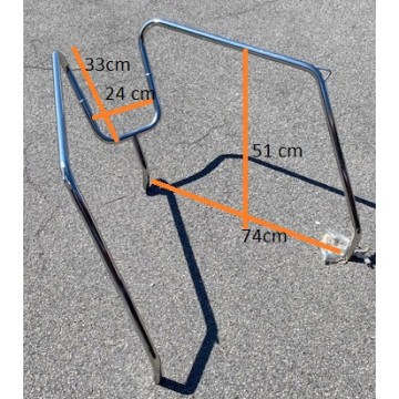 Bugbalkon für Segelboot Edelstahl (Form Y)