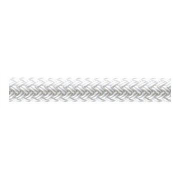 Corde d'amarrage en polyester tressé blanc, vendu au mètre