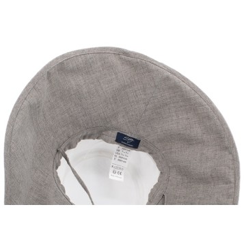 Chapeau anti-UV femme "Capeline XXL" Blanc gris