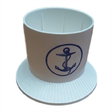 Porte-verre / Porte-canette à ventouse - PVC blanc