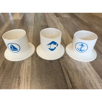 Glas-/Dosenhalter mit Saugnapf - weißes PVC