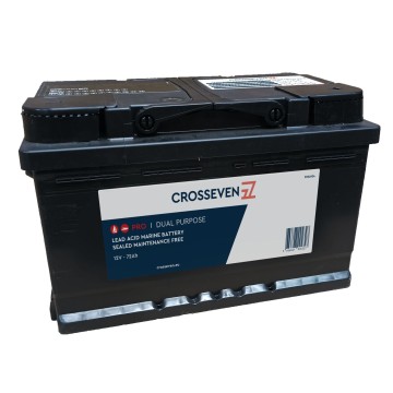 Marine-Batterie 72A für Motorstarthilfe und Dienstfahrten