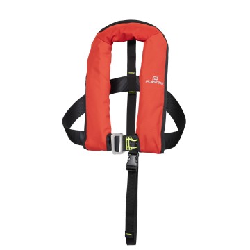 Automatisch aufblasbare Rettungsweste mit Gurtzeug und Sitzpolster für Kinder von 1540 kg, NEO-J, rot