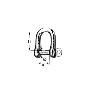 Manille lyre Wichard, autobloquante imp. inox Ø4 BL1000