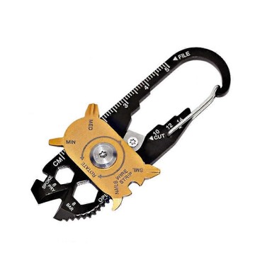 Gadget multi-outils de poche 20 en 1, mini-porte-clés portable, porte-clés pour le bateau et les activités de plein air
