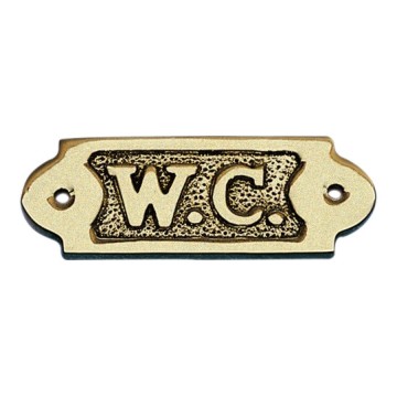 Plaque en laiton WC