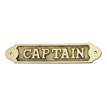 Plaque en laiton CAPTAIN